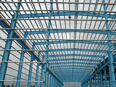 山西钢结构厂房单层施工过程